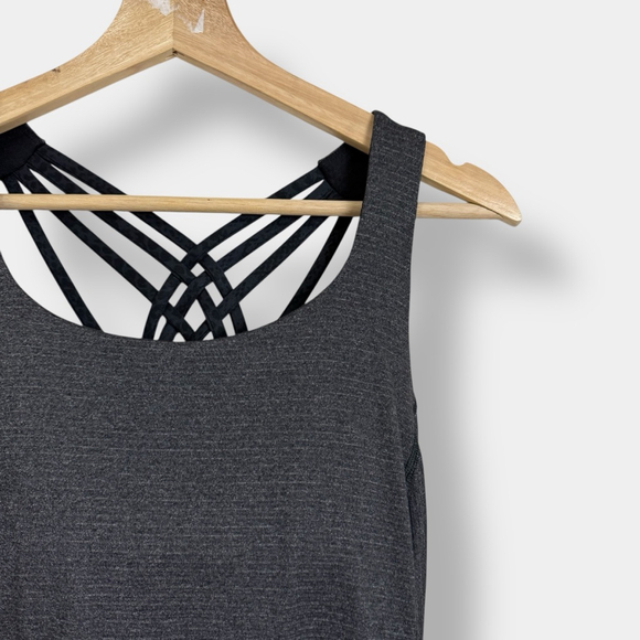 LULULEMON Wild Heathered Black Tank, Athletic Top, Sz 6 - Picture 7 of 16